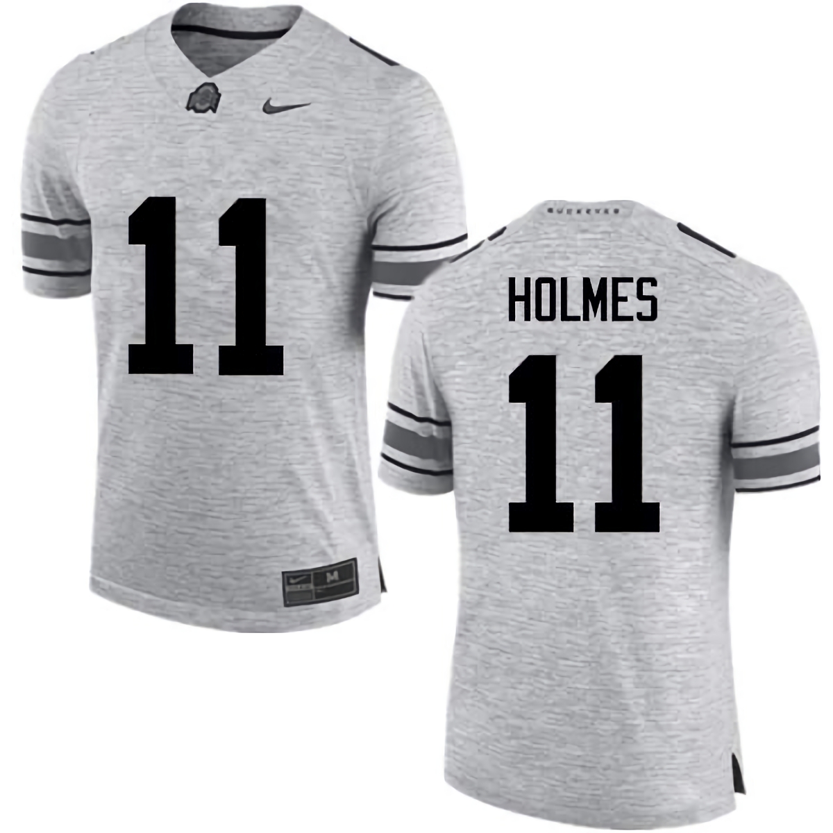 Jalyn Holmes Ohio State Buckeyes Men's NCAA #11 Nike Gray College Stitched Football Jersey UAU7156YM